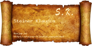 Steiner Klaudia névjegykártya