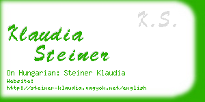 klaudia steiner business card